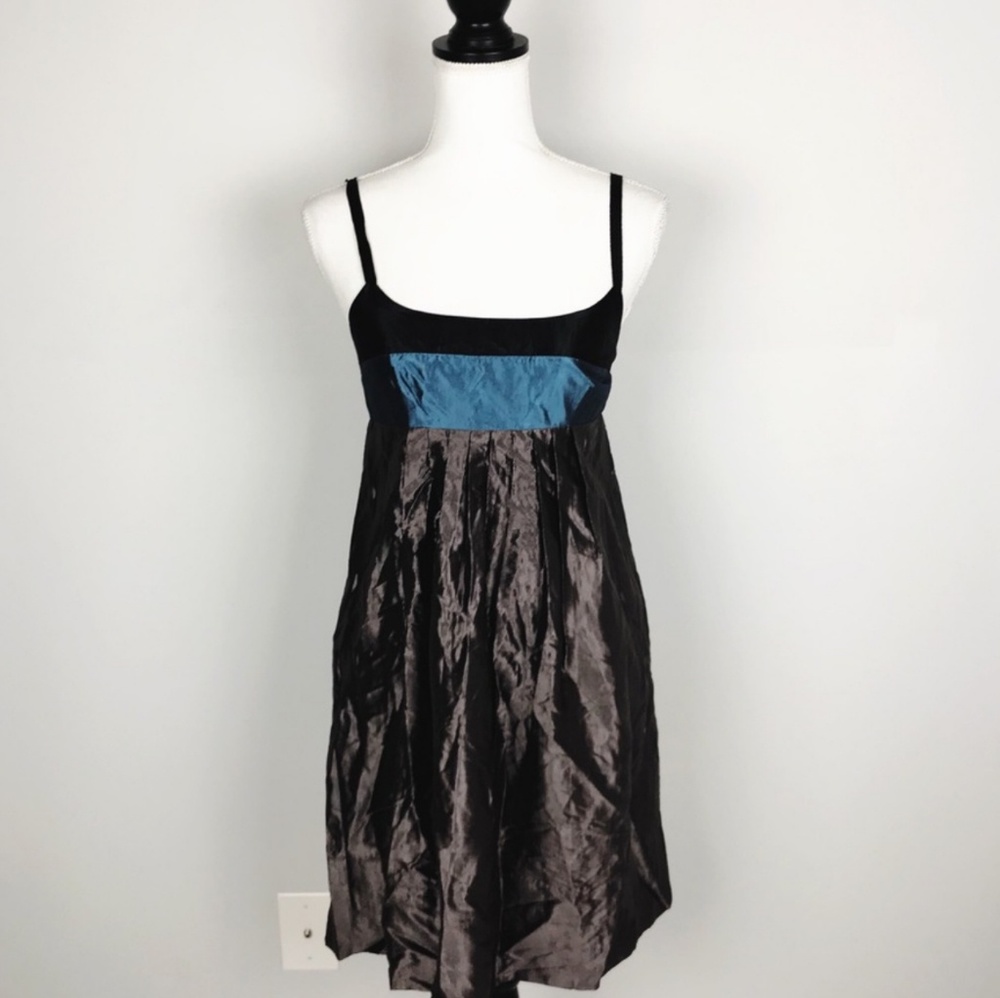 BCBGMaxAzria Sivler and Blue Dress